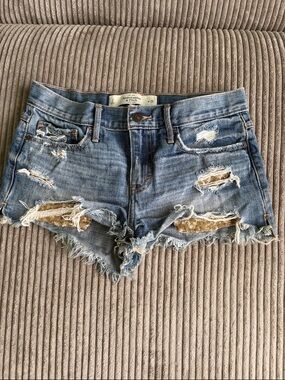 Abercrombie Shorts gold sequin pockets